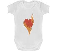 Azeeda 3-6 Month 'Heart on Fire a Symbol of Passion' Baby Grow/Bodysuit (GR00127647)
