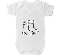 Azeeda 3-6 Month 'Wellington Boots for a Rainy Day' Baby Grow/Bodysuit (GR00173247)
