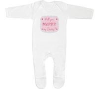 Azeeda 3-6 Month 'Will you Marry my Daddy?' Baby Romper Jumpsuit/Sleep Suit (SS00077533) White