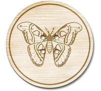 Azeeda 3 x 38mm 'Atlas Moth' Large Round Wooden Buttons (BT00134429)