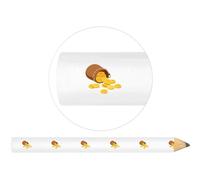 Azeeda 3 x 'Gold Coins Spilling from Pouch' Carpenter's Pencils (LP00044026)