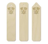 Azeeda 3 x 'Happy Jack Russell Terrier' Birch Bookmarks (BK00034284)