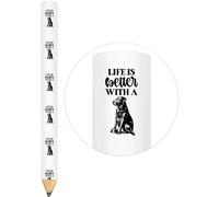 Azeeda 3 x 'Life is Better With A Dog Text' Carpenter's Pencils (LP00042537)