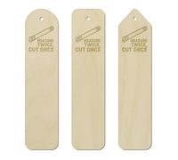 Azeeda 3 x 'Measure Twice Cut Once' Birch Bookmarks (BK00036643)