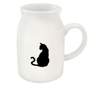 Azeeda 300ml 'Black Cat Silhouette' Ceramic Milk Jug (MJ00022141)