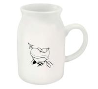Azeeda 300ml 'Decorative Heart' Ceramic Milk Jug (MJ00020924)