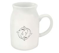 Azeeda 300ml 'Decorative Sharks' Ceramic Milk Jug (MJ00021946)