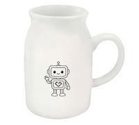 Azeeda 300ml 'Love Heart Robot' Ceramic Milk Jug (MJ00020872)