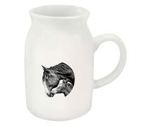 Azeeda 300ml 'Mare with Baby Horse' Ceramic Milk Jug (MJ00021334)