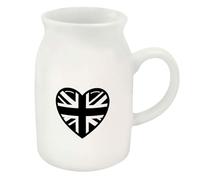 Azeeda 300ml 'Union Jack Heart' Ceramic Milk Jug (MJ00016169)