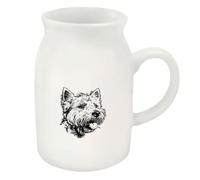 Azeeda 300ml 'Westie Dog Portrait' Ceramic Milk Jug (MJ00023364)