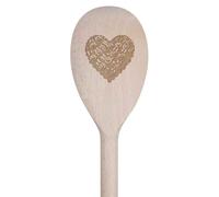 Azeeda 30cm 'Bike Chain Heart' Wooden Cooking Spoon (SO00027265)