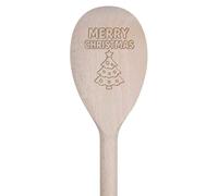Azeeda 30cm 'Merry Christmas' Wooden Cooking Spoon (SO00026957)