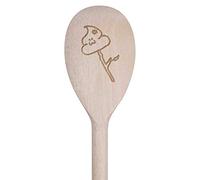 Azeeda 30cm 'Poo On A Stick' Wooden Cooking Spoon (SO00005616)