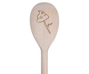 Azeeda 30cm 'Poo On A Stick' Wooden Cooking Spoon (SO00005616)