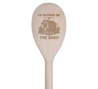 Azeeda 30cm 'Rather Be in The Shed' Wooden Cooking Spoon (SO00027283)