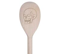 Azeeda 30cm 'Simple Skull Line' Wooden Cooking Spoon (SO00027438)