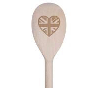 Azeeda 30cm 'Union Jack Heart' Wooden Cooking Spoon (SO00022575)