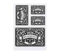 Azeeda 4 x '2026 New Adventures' Temporary Tattoos - Water Resistant, Skin-Safe, Non-Toxic Transfers, Mixed Sizes (TO00094280)