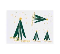 Azeeda 4 x 'A Simple Christmas Tree' Temporary Tattoos - Water Resistant, Skin-Safe, Non-Toxic Transfers, Mixed Sizes (TO00094662)