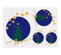 Azeeda 4 x 'A Solitary Christmas Tree' Temporary Tattoos - Water Resistant, Skin-Safe, Non-Toxic Transfers, Mixed Sizes (TO00094186)