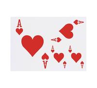 Azeeda 4 x 'Ace Of Hearts' Temporary Tattoos - Water Resistant, Skin-Safe, Non-Toxic Transfers, Mixed Sizes (TO00089834)
