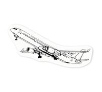 Azeeda 4 x 'Airplane Taking Off' Clear Premium Vinyl Decal Stickers - Waterproof, Durable & Easy to Apply - for Car Bumpers, Windows, Bins & More - Small (50mm) (DC00132312)