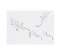 Azeeda 4 x 'Alligator Top View' Temporary Tattoos - Water Resistant, Skin-Safe, Non-Toxic Transfers, Mixed Sizes (TO00086998)