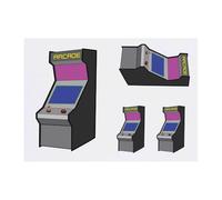 Azeeda 4 x 'Arcade Video Game' Temporary Tattoos - Water Resistant, Skin-Safe, Non-Toxic Transfers, Mixed Sizes (TO00093554)