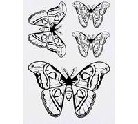 Azeeda 4 x 'Atlas Moth' Temporary Tattoos - Water Resistant, Skin-Safe, Non-Toxic Transfers, Mixed Sizes (TO00094160)