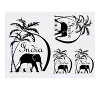 Azeeda 4 x 'Baby and Mother Elephants' Temporary Tattoos - Water Resistant, Skin-Safe, Non-Toxic Transfers, Mixed Sizes (TO00101482)
