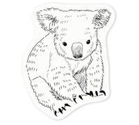 Azeeda 4 x 'Baby Koala' Clear Premium Vinyl Decal Stickers - Waterproof, Durable & Easy to Apply - for Car Bumpers, Windows, Bins & More - Small (50mm) (DC00164406)