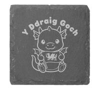 Azeeda 4 x 'Baby Welsh Dragon' Slate Coasters (CR00234874)