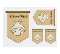 Azeeda 4 x 'Bedfordshire County' Temporary Tattoos - Water Resistant, Skin-Safe, Non-Toxic Transfers, Mixed Sizes (TO00104462)