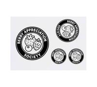 Azeeda 4 x 'Berry Appreciation Society' Temporary Tattoos - Water Resistant, Skin-Safe, Non-Toxic Transfers, Mixed Sizes (TO00088106)
