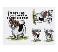 Azeeda 4 x 'Big Poo Dog' Temporary Tattoos - Water Resistant, Skin-Safe, Non-Toxic Transfers, Mixed Sizes (TO00093722)
