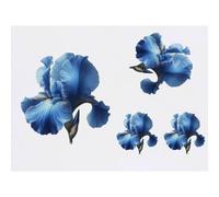 Azeeda 4 x 'Blue Iris Flower' Temporary Tattoos (TO00104974)
