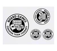 Azeeda 4 x 'Board Games: Cheaper Than Therapy' Temporary Tattoos - Water Resistant, Skin-Safe, Non-Toxic Transfers, Mixed Sizes (TO00085806)