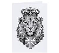 Azeeda 4 x 'British King Lion ' Gift Tags/Labels (GI00139783)