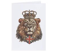 Azeeda 4 x 'British King Lion ' Gift Tags/Labels (GI00139786)