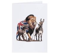 Azeeda 4 x 'British Lion Led By Donkeys' Gift Tags/Labels (GI00137965)