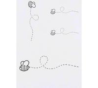 Azeeda 4 x 'Bumble Bee' Temporary Tattoos - Cute Flying Insect Dotted Path - Water Resistant, Skin-Safe, Non-Toxic Transfers, Mixed Sizes (TO00010495)