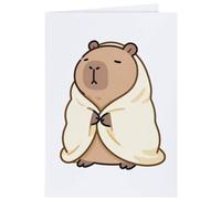 Azeeda 4 x 'Capybara in Blanket' Gift Tags/Labels (GI00134362)