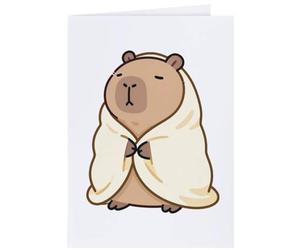 Azeeda 4 x 'Capybara in Blanket' Gift Tags/Labels (GI00134362)