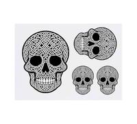Azeeda 4 x 'Celtic Skull' Temporary Tattoos - Water Resistant, Skin-Safe, Non-Toxic Transfers, Mixed Sizes (TO00093888)