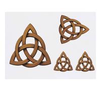 Azeeda 4 x 'Celtic Triquetra Triple Knot Symbol Design' Temporary Tattoos - Water Resistant, Skin-Safe, Non-Toxic Transfers, Mixed Sizes (TO00092816)