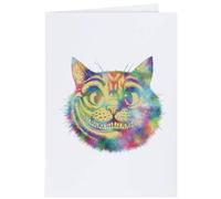 Azeeda 4 x 'Colourful Cheshire Cat' Gift Tags/Labels (GI00115048)