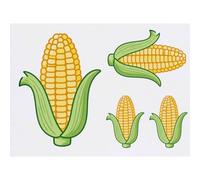 Azeeda 4 x 'Corn on the Cob' Temporary Tattoos (TO00101950)