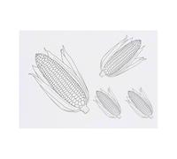 Azeeda 4 x 'Corn On The Cob' Temporary Tattoos - Water Resistant, Skin-Safe, Non-Toxic Transfers, Mixed Sizes (TO00087046)