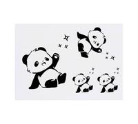 Azeeda 4 x 'Cute Panda Reaching for Stars' Temporary Tattoos - Water Resistant, Skin-Safe, Non-Toxic Transfers, Mixed Sizes (TO00089854)